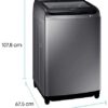 Samsung 11 Kg Inverter 5 star Fully-Automatic Top Loading Washing Machine (WA11J5751SP/TL, Silver, Wobble Technology) - Image 6