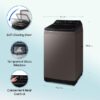 Samsung 8 Kg '5-star Ecobubble™ Wi-Fi Inverter Fully-Automatic Top Load Washing Machine Appliance (WA80BG4546BRTL, Rose Brown), Bubble Storm & Super Speed Technology - Image 5