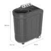 Whirlpool 7.5 Kg 5 Star Turbo Dry Semi-Automatic Top Loading Washing Machine ( ACE 7.5 TRB DRY MAX Grey Dazzle, 5 YR, 10 MIN Quick Drying) - Image 5