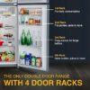 Whirlpool 235L 3 Star Convertible 10-in-1 Intellifresh Inverter Frost Free Double Door Refrigerator (IFPRO INV CNV 278 German STEEL(3S)-TL,Grey, Convertible 10 in 1, 2023 Model) - Image 3