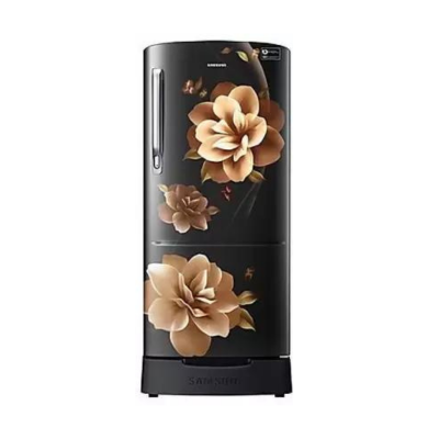 SAMSUNG 183 L Direct Cool Single Door 3 Star Refrigerator with Base Drawer (Camellia Black, RR20C1823CBHL)