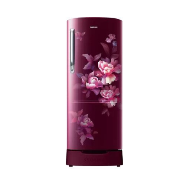 SAMSUNG 183 L Frost Free Single Door 4 Star Refrigerator (Himalayan Poppy Red, RR20C1824HNHL)