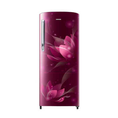 Samsung 183 L, 2 Star, Digital Inverter, Direct-Cool Single Door Refrigerator (RR20C1712R8HL, Blooming Saffron Red, 2023 Model)