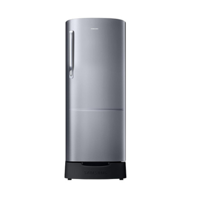 Samsung 183 L, 2 Star, Digital Inverter, Direct-Cool Single Door Refrigerator (RR20C1812S8HL, Silver, Elegant Inox, Base Stand Drawer, 2023 Model)