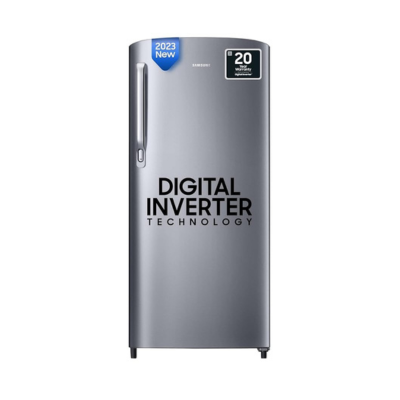 Samsung 183 L, 2 Star, Digital Inverter, Direct-Cool Single Door Refrigerator (RR20C2412GSNL, Gray Silver, 2024 Model)
