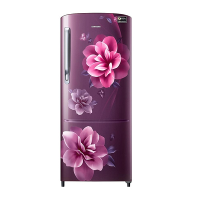 Samsung 183 L, 3 Star, Digital Inverter, Direct-Cool Single Door Refrigerator (RR20C1723CRHL, Red, Camellia Purple, 2023 Model)