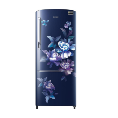 Samsung 183 L, 4 Star, Digital Inverter, Direct-Cool Single Door Refrigerator (RR20C1724HVHL, Himalaya poppy Red, 2023 Model)