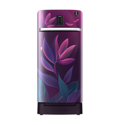 Samsung 189L 5 Star Inverter Direct-Cool Single Door Digi-Touch Refrigerator Appliance (RR21C2F259RHL,Paradise Bloom Purple) Base Stand Drawer 2023 Model