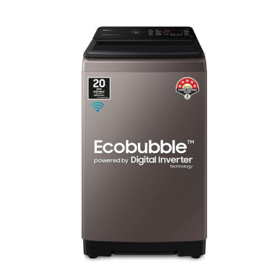 Samsung 7 Kg '5 Star Ecobubble™ Wi-Fi, Inverter Fully Automatic Top Load Washing Machine (WA70BG4542BYTL_Lavender Gray), Bubble Storm technology